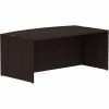 Wholesale 👍 Espresso Laminate Desk, 72" X 41.4" X 29.5"Desk Shell, 1" Top, Bow Front Edge, Material: Polyvinyl Chloride (PVC) Edge, Finish: Espresso Laminate 🎁 -Essentials shop LLR18260