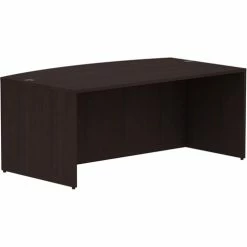 Wholesale 👍 Espresso Laminate Desk, 72" X 41.4" X 29.5"Desk Shell, 1" Top, Bow Front Edge, Material: Polyvinyl Chloride (PVC) Edge, Finish: Espresso Laminate 🎁