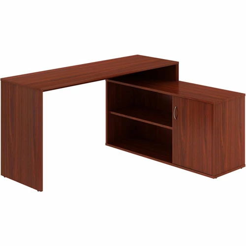 Promo π L-Shape Workstation With Cabinet - L-shaped Top - 29.25" Height X 60" Width X 47.25" Depth - Assembly Required - Mahogany, Laminated - Particleboard 𧨠3 Promo π L-Shape Workstation With Cabinet - L-shaped Top - 29.25" Height X 60" Width X 47.25" Depth - Assembly Required - Mahogany, Laminated - Particleboard π§¨