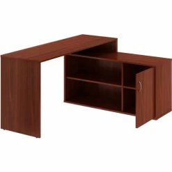 Promo π L-Shape Workstation With Cabinet - L-shaped Top - 29.25" Height X 60" Width X 47.25" Depth - Assembly Required - Mahogany, Laminated - Particleboard 𧨠10 Promo π L-Shape Workstation With Cabinet - L-shaped Top - 29.25" Height X 60" Width X 47.25" Depth - Assembly Required - Mahogany, Laminated - Particleboard 𧨠-Essentials shop LLR18314 2