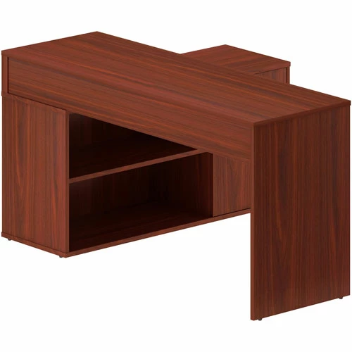 Promo π L-Shape Workstation With Cabinet - L-shaped Top - 29.25" Height X 60" Width X 47.25" Depth - Assembly Required - Mahogany, Laminated - Particleboard 𧨠6 Promo π L-Shape Workstation With Cabinet - L-shaped Top - 29.25" Height X 60" Width X 47.25" Depth - Assembly Required - Mahogany, Laminated - Particleboard 𧨠- Image 4
