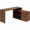 New ⭐ L-Shape Workstation With Cabinet - L-shaped Top - 29.25" Height X 60" Width X 47.25" Depth - Assembly Required - Walnut, Laminated - Particleboard 🎁 -Essentials shop LLR18315