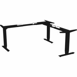 Buy ⌛ Sit-to-Stand Base, L-shape, For 48"-72" Tabletop, 24"-50"H, Black 👏