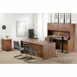 New 😉 Top 1-1/2", Desk 30" X 60" X 30", Walnut 🔔 -Essentials shop LLR34305 1