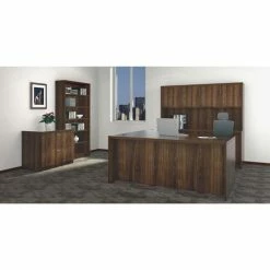 New 😉 Top 1-1/2", Desk 30" X 60" X 30", Walnut 🔔 -Essentials shop LLR34305 4