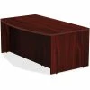 Hot Sale 🧨 Bow Desk, 1-1/2" Top, 36" X 72" X 29-1/2", Mahogany ⌛ -Essentials shop LLR34348