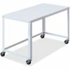 Flash Sale 🧨 Ready-to-Assemble Mobile Desk, 48" X 23" X 29-1/2", White 🔔 -Essentials shop LLR34418