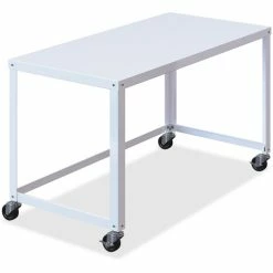 Flash Sale 🧨 Ready-to-Assemble Mobile Desk, 48" X 23" X 29-1/2", White 🔔