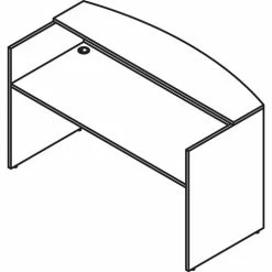 Discount ❤️ Reception Desk, 352/5" X 71" X 42-1/2", Cherry ⭐ -Essentials shop LLR59581 3