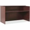 Hot Sale 🎁 Reception Desk, 35-2/5" X 71" X 42-1/2", Mahogany 🎁 -Essentials shop LLR59582