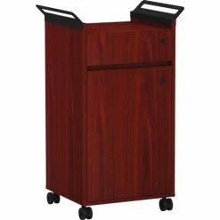 Top 10 👏 Storage Cabinet, Mobile With Drawer, 23-1/2" X 17-3/4" X 39-2/5", Mahogany 🤩