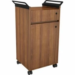 Top 10 🎁 Storage Cabinet, Mobile With Drawer, 23-1/2" X 17-3/4" X 39-2/5", Walnut 😍