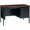 Budget π₯° Right Pedestal Desk, Steel, 45-1/2"x24"x29-1/2", Walnut/Black π₯ 2 Budget π₯° Right Pedestal Desk, Steel, 45-1/2"x24"x29-1/2", Walnut/Black π₯ -Essentials shop LLR66948
