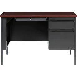 Deals ✨ Right Pedestal Desk, Steel, 45-1/2"x24"x29-1/2", Charcoal 😀