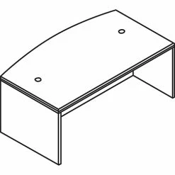 Cheap ✨ Bowfront Desk Shell, 72"x36"x29-1/2",Cherry 🔥 -Essentials shop LLR69406 4