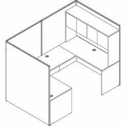 Brand new 🧨 Desk Shell, 60"x30"x29-1/2", Cherry 👏 -Essentials shop LLR69409 5