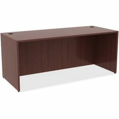 Deals ✨ Rectangular Laminate Desk, 72" X 30" X 29-1/2", Mahogany 👏