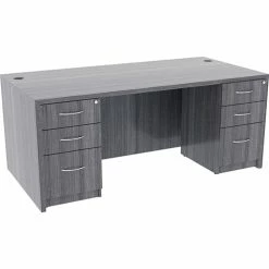 Deals ✨ Desk Shell, Rectangular, 72"x36"x29-1/2", Weathered Charcoal 👍 -Essentials shop LLR69550 5