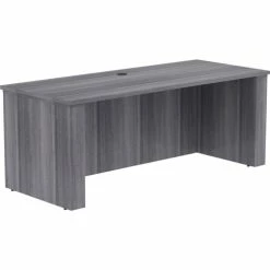 New 🔔 Essentials 72" Sit-to-Stand Desk Shell, 0.1" Top, 1" Edge, 72" X 29" X 49", Material: Polyvinyl Chloride (PVC) Edge, Finish: Laminate Top, Weathered Charcoal 👍 -Essentials shop LLR69578 4