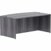 Cheapest ⭐ Weathered Charcoal Laminate Desking, 72" X 41.4" X 29.5"Desk Shell, 1" Top, Bow Front Edge, Material: Polyvinyl Chloride (PVC) Edge, Finish: Weathered Charcoal Laminate 🧨 -Essentials shop LLR69591