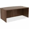 Best Sale 💯 Laminated Bow Desk, 35-2/5" X 71" X 29-1/2", Walnut 👏 -Essentials shop LLR69952
