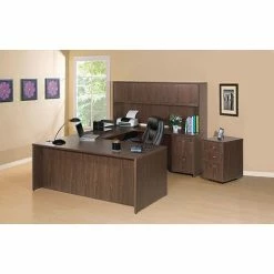 Coupon 😍 Desk, 60" X 30" X 29-1/2", Walnut 🎉 -Essentials shop LLR69968 2