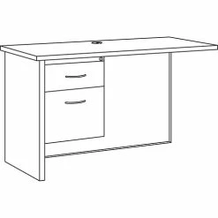 Best Sale ⭐ Left Return Desk, 24'x48", CH/MH 😀 -Essentials shop LLR79156 2