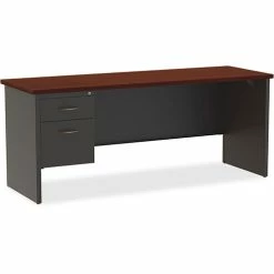 New ❤️ Left Pedestal Credenza, 24" X 72", CH/MH 👏