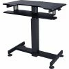 Discount 🎉 Standing Desk, Adjustable, Mobile, 40"x21"x31"-49", Black 🛒 -Essentials shop LLR82016