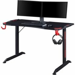 Top 10 👏 Gaming Desk, Powder 🧥 Coated Base, 36" Height X 48" Width X 26" Depth, Assembly Required, Black 🌟 -Essentials shop LLR84393 2