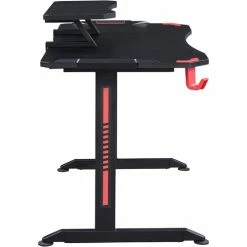 Top 10 👏 Gaming Desk, Powder 🧥 Coated Base, 36" Height X 48" Width X 26" Depth, Assembly Required, Black 🌟 -Essentials shop LLR84393 4