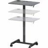 Promo 💯 Height-adjustable Mobile Desk - Weathered Charcoal Laminate Top - Powder 🧥 Coated Base - 43" Height X 26.63" Width X 19.13" Depth 🤩 2 Promo 💯 Height-adjustable Mobile Desk - Weathered Charcoal Laminate Top - Powder 🧥 Coated Base - 43" Height X 26.63" Width X 19.13" Depth 🤩 -Essentials shop LLR84837