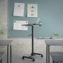 Promo ๐ฏ Height-adjustable Mobile Desk - Weathered Charcoal Laminate Top - Powder ๐งฅ Coated Base - 43" Height X 26.63" Width X 19.13" Depth ๐คฉ 10 Promo ๐ฏ Height-adjustable Mobile Desk - Weathered Charcoal Laminate Top - Powder ๐งฅ Coated Base - 43" Height X 26.63" Width X 19.13" Depth ๐คฉ -Essentials shop LLR84837 2