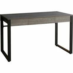 Flash Sale ✨ SOHO Table Desk, 47" X 23.5" X 30", 1, Band Edge, Material: Steel Leg, Laminate Top, Polyvinyl Chloride (PVC) Edge, Steel Base, Finish: Charcoal, Powder 🧥 Coated Base 🎉