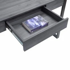 Flash Sale ✨ SOHO Table Desk, 47" X 23.5" X 30", 1, Band Edge, Material: Steel Leg, Laminate Top, Polyvinyl Chloride (PVC) Edge, Steel Base, Finish: Charcoal, Powder 🧥 Coated Base 🎉 -Essentials shop LLR97618 3