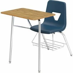Hot Sale 👍 Student Combo Desk, 24" X 34" X 31", 2/CT, Navy 🎉