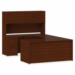 Wholesale 🛒 Left-pedestal Desk, B/B/F, 60"Wx30"Dx29"H, Mahogany 👍 -Essentials shop LLRPD3060LSPMY 5