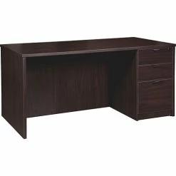 Buy 🤩 Right-pedestal Desk, B/B/F, 60"Wx30"Dx29"H, Espresso 😀