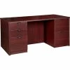 Buy ✨ Double-pedestal Desk F/F B/B/F, 66" X 30" X 29", Mahogany 🥰 -Essentials shop LLRPD3066DPMY