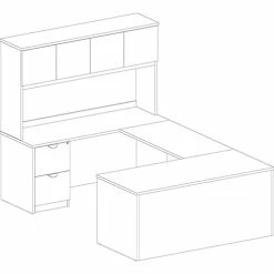 Promo ⭐ Right-pedestal Desk, B/B/F, 66"Wx30"Dx29"H, Mahogany ✨ -Essentials shop LLRPD3066RSPMY 1