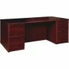 Deals ✔️ Double-pedestal Desk F/F B/B/F, 72" X 36" X 29", Mahogany 🔥 -Essentials shop LLRPD3672DPMY