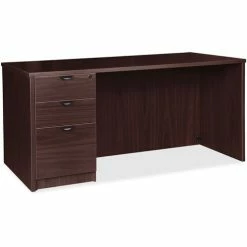 Outlet 🎉 Left-pedestal Desk, B/B/F, 72"Wx36"Dx29"H, Espresso 😉