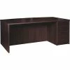Discount 😉 Right-pedestal Bowfront Desk, B/B/F, 72" X 42" X 29", Espresso 🌟 -Essentials shop LLRPD4272RSPES