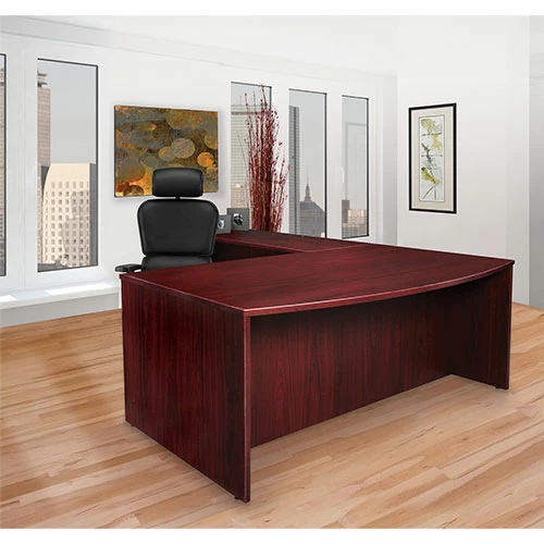 Promo ๐ฅฐ Right-pedestal Bowfront Desk, B/B/F, 72" X 42" X 29", Mahogany โ๏ธ 4 Promo ๐ฅฐ Right-pedestal Bowfront Desk, B/B/F, 72" X 42" X 29", Mahogany โ๏ธ - Image 2