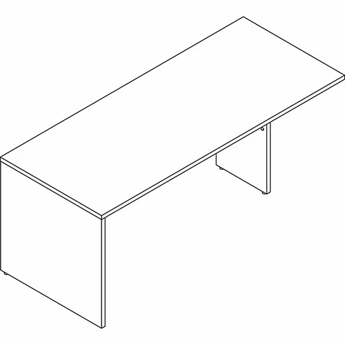 Discount π Desk, Peninsula, Not Freestanding, 72"x30"x39", Espresso π 4 Discount π Desk, Peninsula, Not Freestanding, 72"x30"x39", Espresso π - Image 2