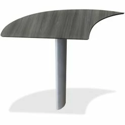Outlet 🔥 Medina Series Curved Desk Extension, Left-Hand, 47w X 24d X 29 1/2h, Gray Steel 🥰
