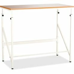 Buy 💯 Standing Height Desk, 48w X 24d X 50h, Beech/Cream ⭐