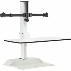 Top 10 🎁 Desk Riser, Electric, 2 Arms, 22"x27-3/4"x18-1/2", White 🎁