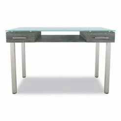 Top 10 🔔 Prestige Glass Writing Desk, 47.1" X 23.5" X 29.5", Gray ❤️ -Essentials shop UOS24398955 1
