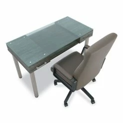 Top 10 🔔 Prestige Glass Writing Desk, 47.1" X 23.5" X 29.5", Gray ❤️ -Essentials shop UOS24398955 2